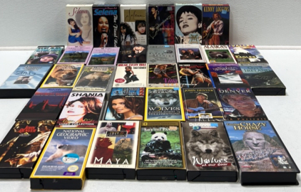 (34) Music And Nature VHS Tapes Including Def Lepard And Madonna