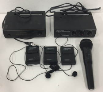 (1) Realistic High Performance FM Wireless Microphone System (1) Realistic Wireless Microphone (3) Realistic Wireless Recievers