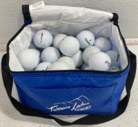 Blue Bag Full Of Golf Balls