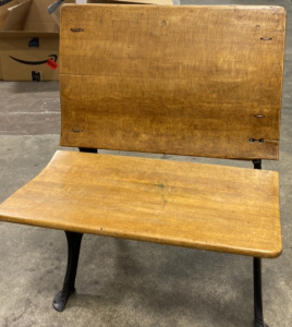 (1) Old School Vintage Wooden Desk
