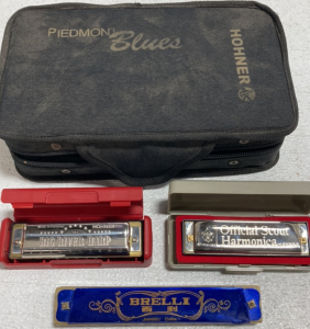 Hohner Harmonica Case, Big River Harp Harmonica, Official Scout Harmonica, Brelli Harmonica