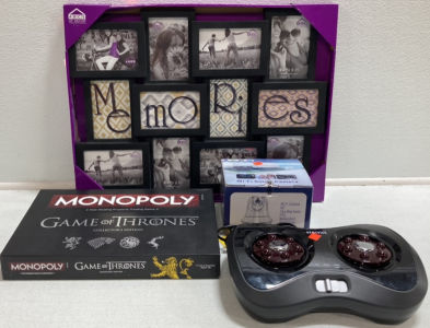 Collage Picture Frame, Wi-Fi Smart Camera, Game of Thrones Monopoly, Homedics Massager