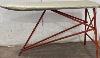 52&rdquo;x31&rdquo; Vintage Old Red Ironing Board