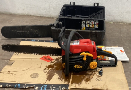 HomeLite Chainsaw with Instructions and 18&rdquo; Chain and Hardcase