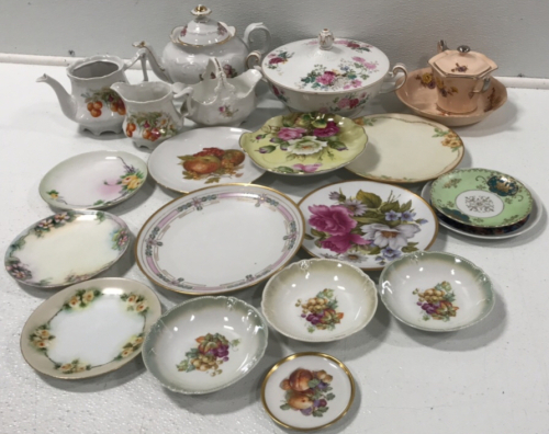 Assorted Porcelain Plates, Tea Pots and Bowls