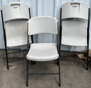 (3) Lifetime Foldable Chairs