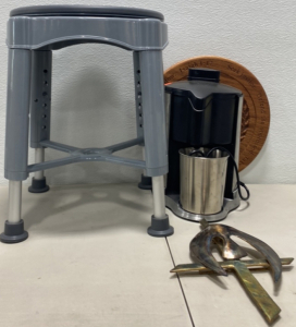 (1) 18&rdquo;x15&rdquo; Shower Chair, (1) Metal Cross and Sparrow, and more!