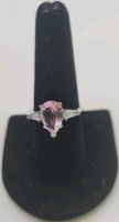 .925 Pear Shaped Pink Kunzite Ring