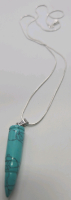 Bullet Shaped Turquoise .925 Necklace