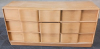 Light Wood Colored Dresser With (9) Drawers