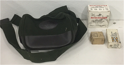 (50) Winchester X 9mm Luger 115gr Ammunition (25) Toledo Brand 9mm Ammunition (25) Winchester 12GA 7.5 Shot Shotgun Shells (1) Allen Shotgun Ammo Pouch