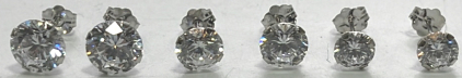 (4) Pair 10k Cubic Zirconium Earings
