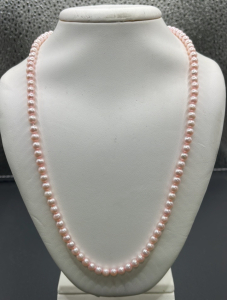 (1) 10k Pink Pearl Necklace