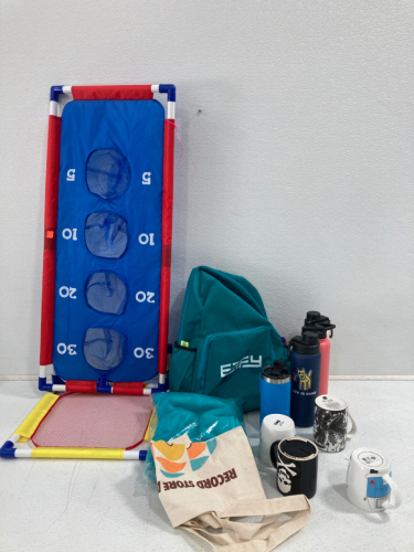 Toss Game, Water Bottles, Backpack And More