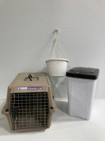 Kennel Cab Pet Carrier, Small Trash Can With Lid, Hanging Plant Pot