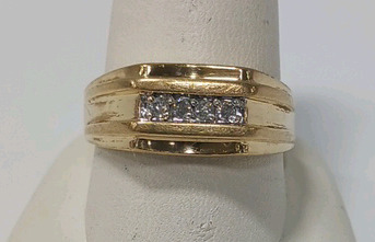Men's Gold And Stone Toned Ring