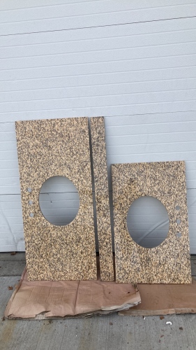 (2) Yellow Granite Vanity Top