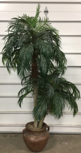 (1) Artificial Palm Tree in Planter