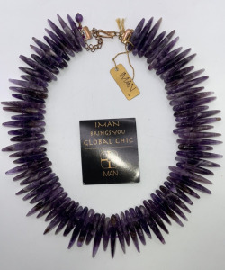 (1) IMAN Ladies Amethyst Necklace