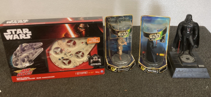 Star Wars Collectables Bank, Drone,2 Figures Please Inspect For Condition