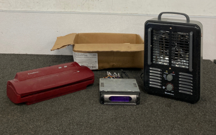 Portable Heater// Food Saver// Sony 52Wx4 Stereo