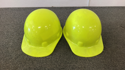 (2) Hard Hats With Model 3-R Action Gear Headbands