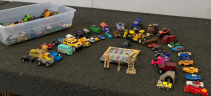 Tub of Toy Cars/ Trains