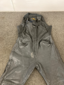 Vintage Yamaha Leather XL Coveralls// 2 Leather Vests