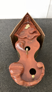 Custom Made Wood And Brass Birdhouse 30&rdquo; In Height