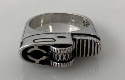 Silver Toned Lighter Ring- Size 10
