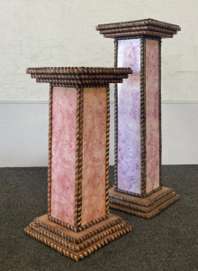 Garden Pedestals 18&rdquo; Tall & 24&rdquo; Tall both 8 3/4&rdquo; Wide at base