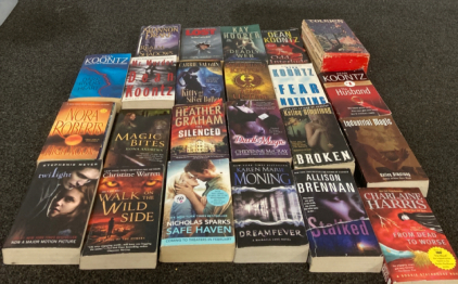 Bin of books