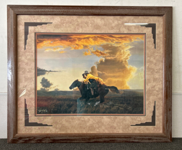 36&rdquo;x 28&rdquo; Framed Cowboy Picture