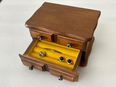 Wooden Jewelry Box With jewelry