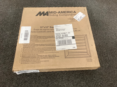 12x12 square gable vent