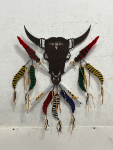 24&rdquo;x 26&rdquo; Metal Steerhead Decoration Wall Art