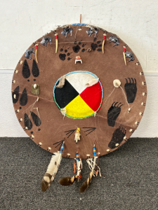 21&rdquo; Custom Made Native American Shield Please Inspect