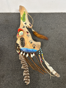 Hand Painted Native American Art on Bone