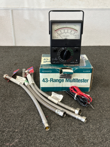 (4) Pro Flex Stainless Braided Water Connectors and Multitester