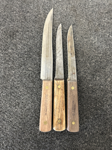 (3) Old Hickory Kitchen Knives