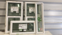 (4) Assorted Vinyl Windows