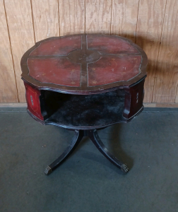 Vintage Drum / Round Wood Coffee Table