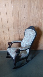 Vintage Upholstered Rocking Chair