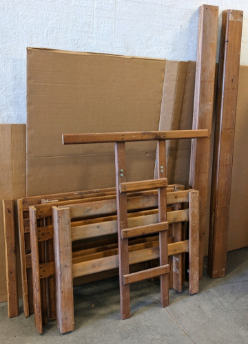 Wood Bunk Bed Frame w/Ladder