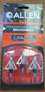 Appears New Allen Power Chisle Broadhead Arrow Heads