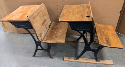 Antique School Desks