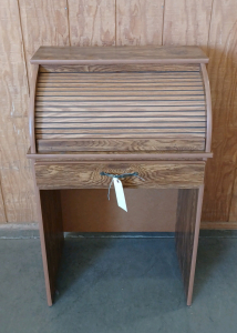 2-Piece Wood Roll-Top Desk