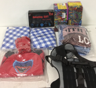 (4) Boxes Of 100 Candles-(2) Table Clothes-Blanket and Much More
