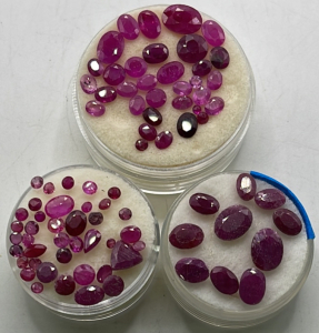 Tricut, Teardrop, Oval, Football Cut And Faceted Rubilite Gemstones