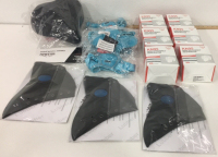(6) Kn95 Respirator Masks (3) Gothic Doctor Masks (2) Size Small Blue Dog Harnesses (1) Bikeroo Extra Wide Bicycle Saddle Seat And More!!